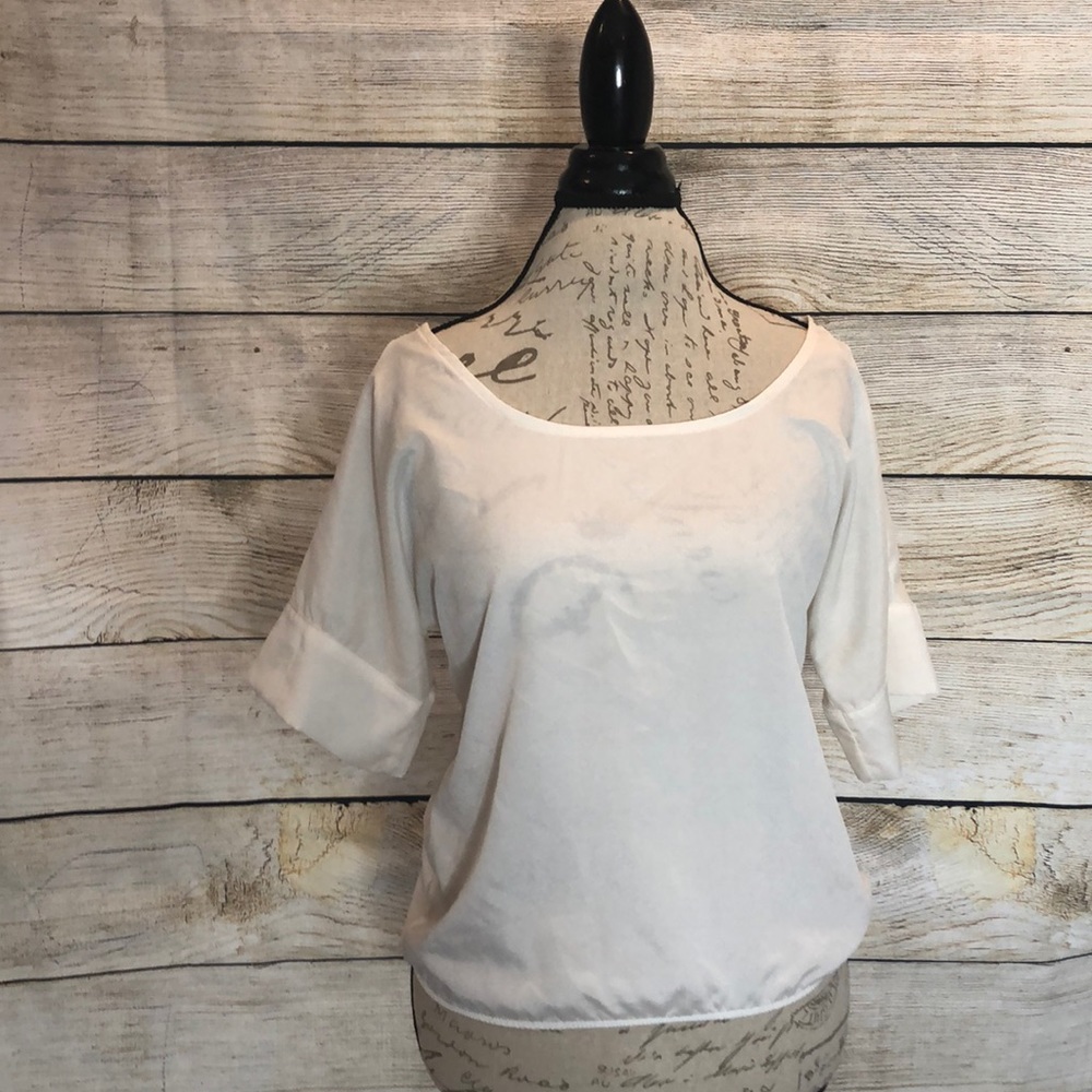 Cream top. From boutique.